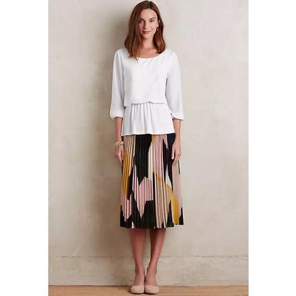 Anthropologie Deletta Alee Ruffled Blouse Ivory Size XS. NEW - Picture 3 of 11